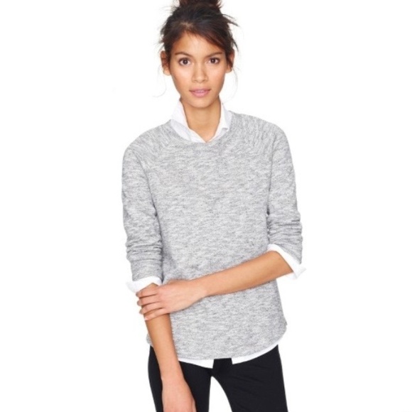 J. CREW Heather grey knit sweatshirt - Picture 1 of 7